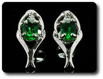 BOUCLES D'OREILLE EMERAUDE