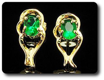 BOUCLES D'OREILLE EMERAUDE