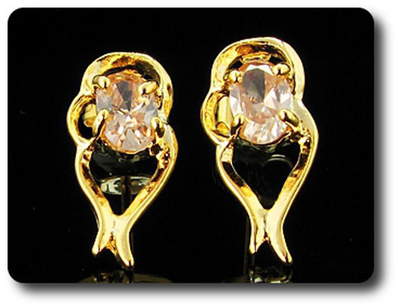 BOUCLES D'OREILLE SAPHIR ORANGE