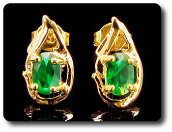 BOUCLES D'OREILLE EMERAUDE