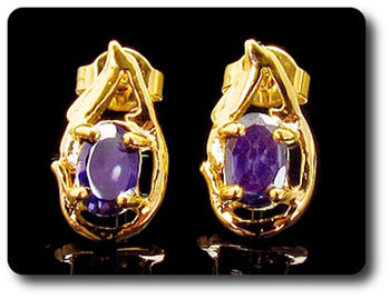 BOUCLES D'OREILLE AMETHYSTE