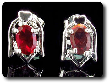 BOUCLES D'OREILLE RUBIS