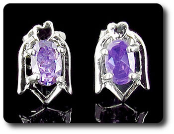 BOUCLES D'OREILLE AMETHYSTE