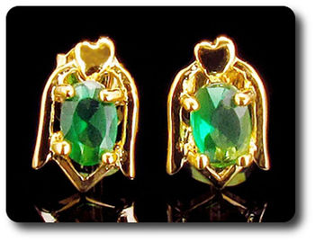 BOUCLES D'OREILLE EMERAUDE