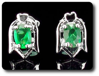 BOUCLES D'OREILLE EMERAUDE