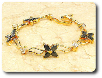 16x5mm Black Sapphire Bracelet