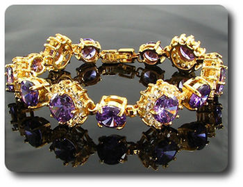 13x8mm Purple Amethyst Bracelet