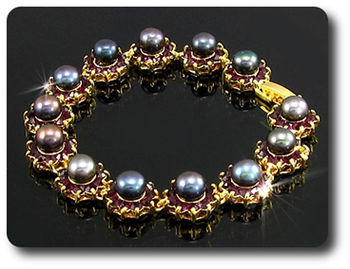 BRACELET AMETHYSTE & PERLES