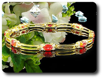 8x3mm Red Ruby Bracelet