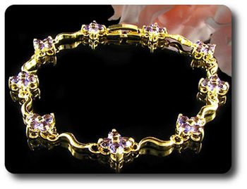 36x3mm Purple Amethyst Bracelet