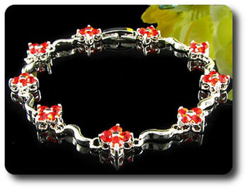 36x3mm Red Ruby Bracelet