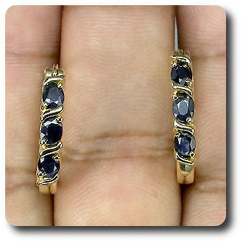 BOUCLES D'OREILLE SAPHIR