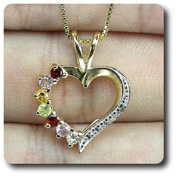 GARNET, CITRINE, PERIDOT PENDANT