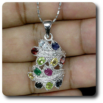 PENDENTIF GRENAT RUBIS SAPHIR