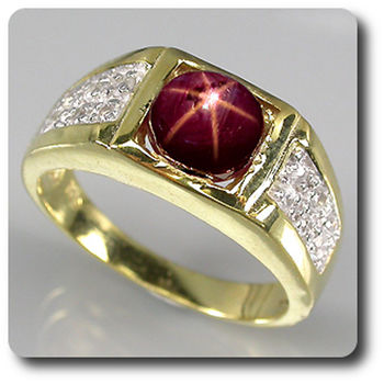 RUBY & ZIRCON RING