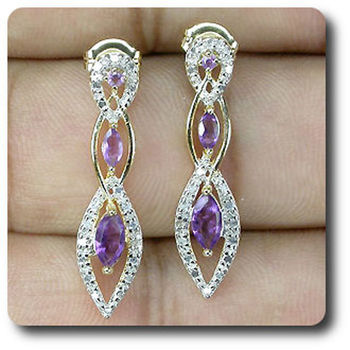 BOUCLES D'OREILLE AMETHYSTE