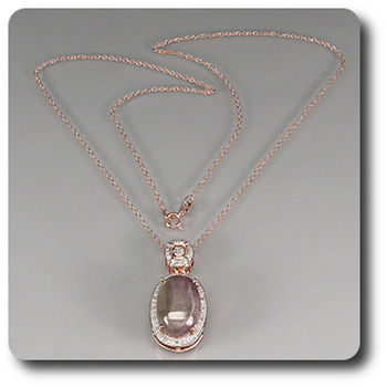 PENDENTIF SAPHIR & DIAMANT + CHAINE