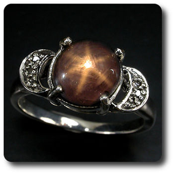 BAGUE SAPHIR ETOILE & DIAMANT