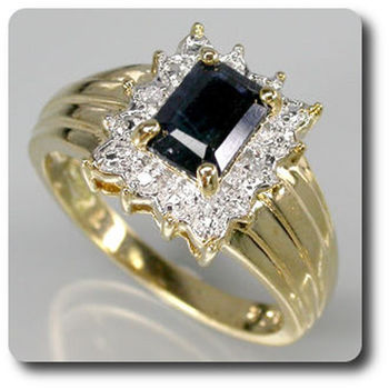 BAGUE SAPHIR & DIAMANT