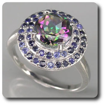 BAGUE QUARTZ MYSTIC & SAPHIR