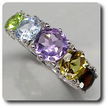 CITRINE GARNET TOPAZ RING