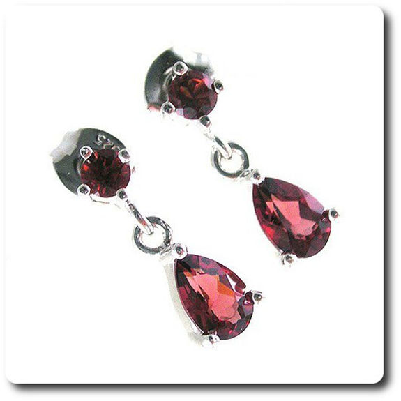 BOUCLES D'OREILLE GRENAT