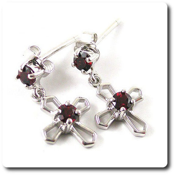 BOUCLES D'OREILLE GRENAT