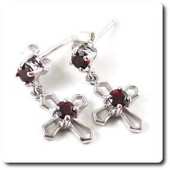 BOUCLES D'OREILLE GRENAT