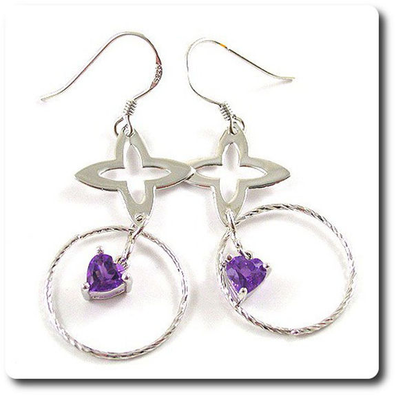 BOUCLES D'OREILLE AMETHYSTE
