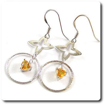 BOUCLES D'OREILLE CITRINE
