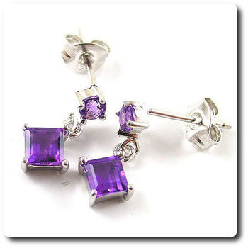 BOUCLES D'OREILLE AMETHYSTE