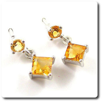 BOUCLES D'OREILLE CITRINE