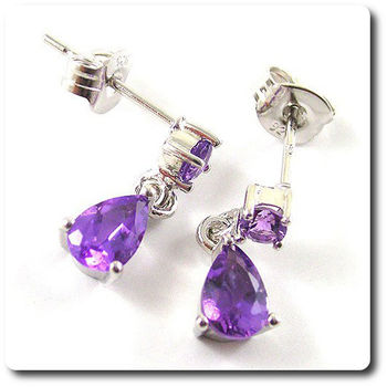 BOUCLES D'OREILLE AMETHYSTE