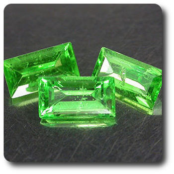 0.41 cts Lot de 3 GRENAT TSAVORITE . SI1