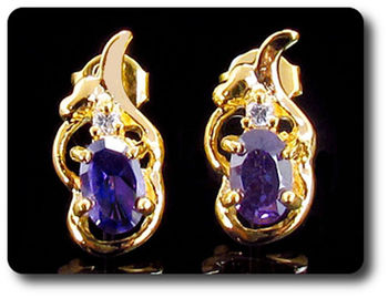 BOUCLES D'OREILLE AMETHYSTE