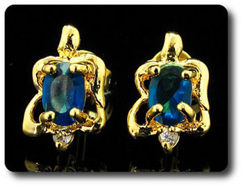 2x7mm Blue Sapphire Earrings