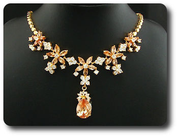 COLLIER SAPHIR ORANGE