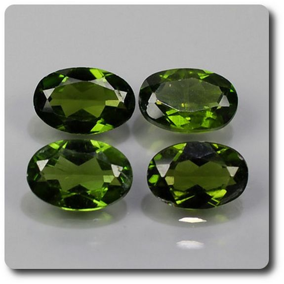 2.82 Ct. 4 pcs Green Chrome Diopside