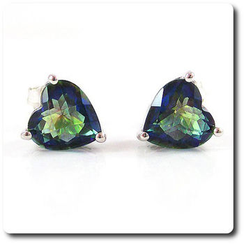 BOUCLES D'OREILLE TOPAZE ARC EN CIEL