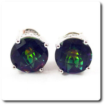 BOUCLES D'OREILLE TOPAZE ARC EN CIEL