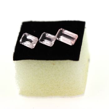 1.65 CT. 3 pcs. PINK MORGANITE