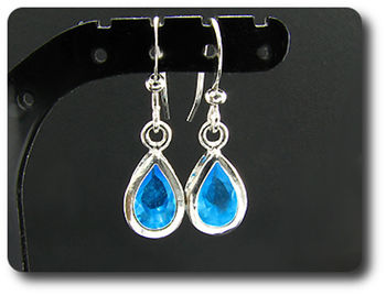 BOUCLES D'OREILLE TOPAZE BLEU