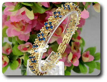 60x3mm Blue Sapphire Bracelet