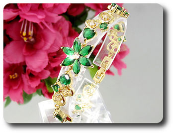 18x4-8mm Green Emerald Bracelet