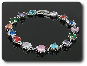 15x6mm Multicolor Topaz Bracelet