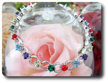 21x4 mm Multicolor Topaz Bracelet