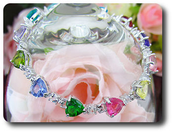 13x7 mm Multicolor Topaz Bracelet