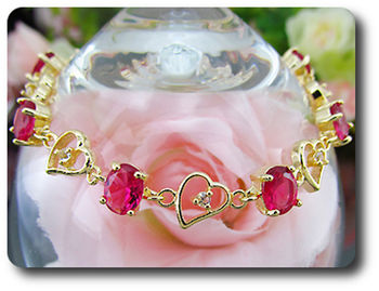 8x8 mm Pink Sapphire Bracelet