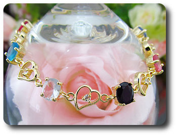 8x8 mm Multicolor Topaz Bracelet