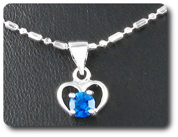 4 mm Blue Sapphire Pendant